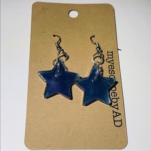 Blue Star Earrings